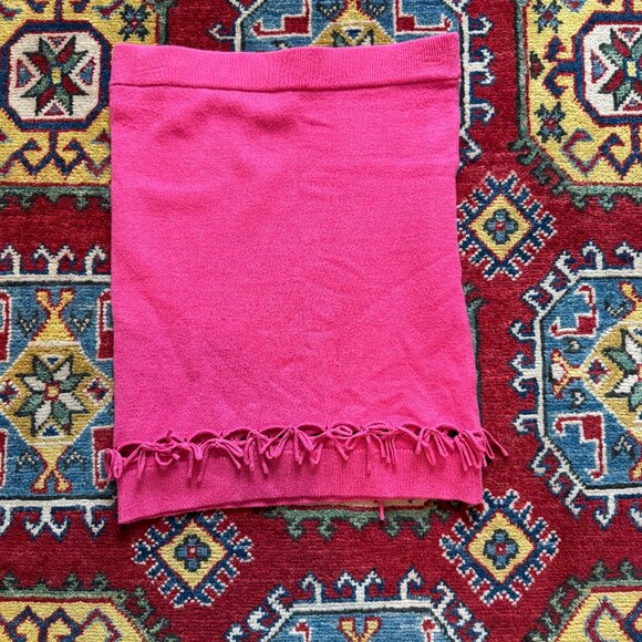 House of Sunny Knit Bodycon Skirt Bow Accent Cut Out Sweater Mini Cute Pink - Picture 4 of 5